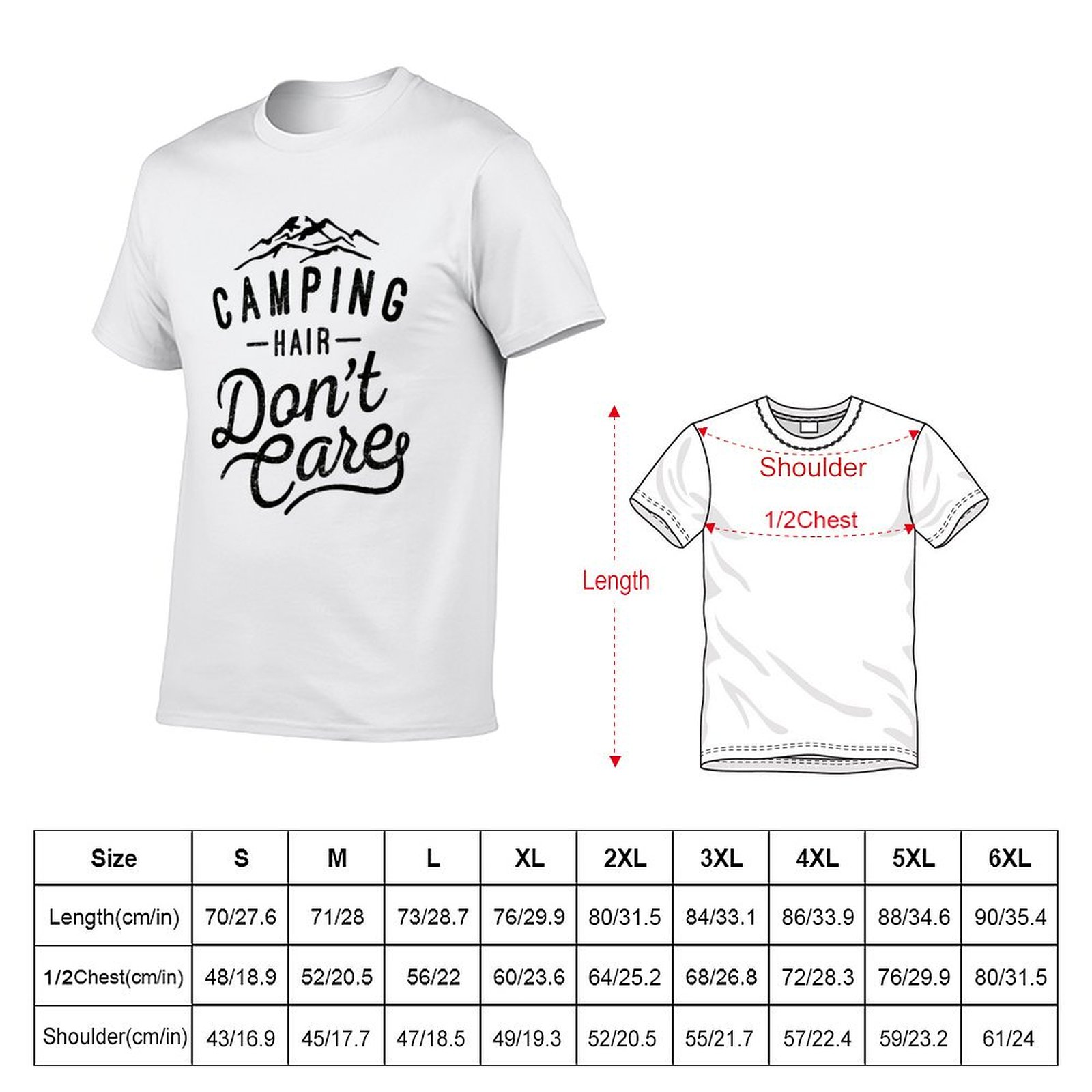 تي شيرت Camping Hair Don't Car - مراجعة Hair Care Works وسعره