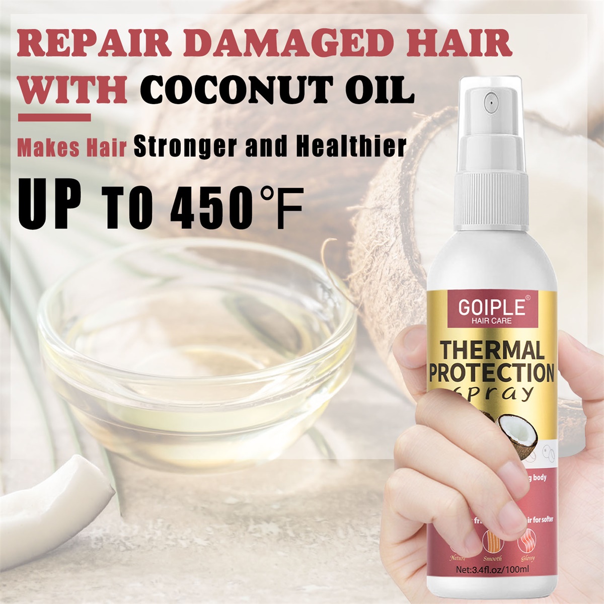 مجموعة ترطيب وتعزيز نمو الشعر، - مراجعة Hair Care Heat Protectant وسعره