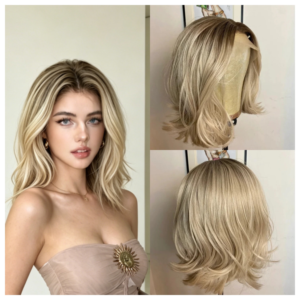 شعر مستعار أومبري أشقر ذهبي مم - مراجعة Hair Care Daily وسعره
